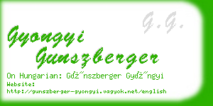 gyongyi gunszberger business card